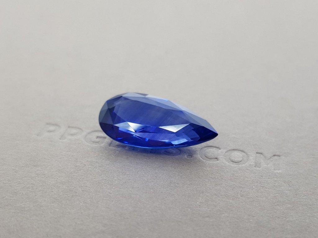Large pear cut blue sapphire 11.27 ct, Sri Lanka Image №6
