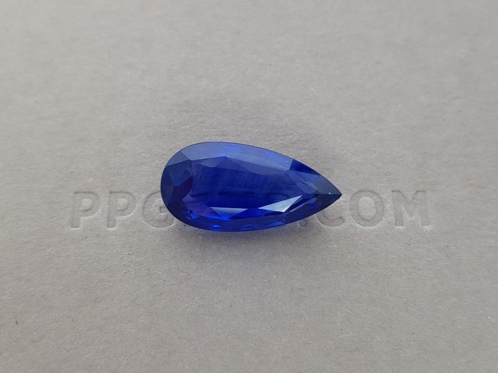 Large pear cut blue sapphire 11.27 ct, Sri Lanka Image №1
