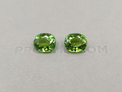 Saturated pair of verdelite oval cut 11.30 ct photo