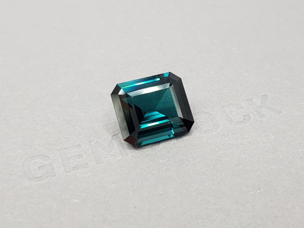 Tourmaline emerald cut indicolite 9.21 ct Image №2