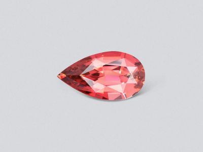 Red-pink rubellite in pear cut 6.59 carats, Congo photo