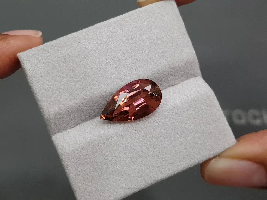 Red-pink rubellite in pear cut 6.59 carats, Congo Image №4