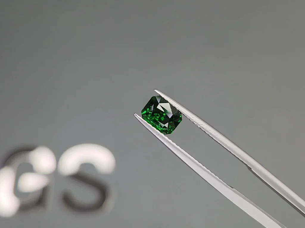 Granate tsavorita verde, talla octágono 1,25 quilates, Tanzania  Image №3