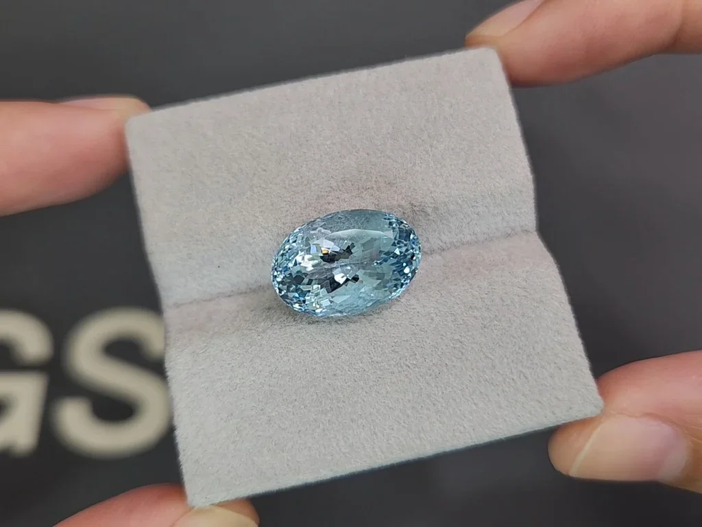 Aguamarina de talla ovalada de 8,26 carats, Madagascar  Image №4