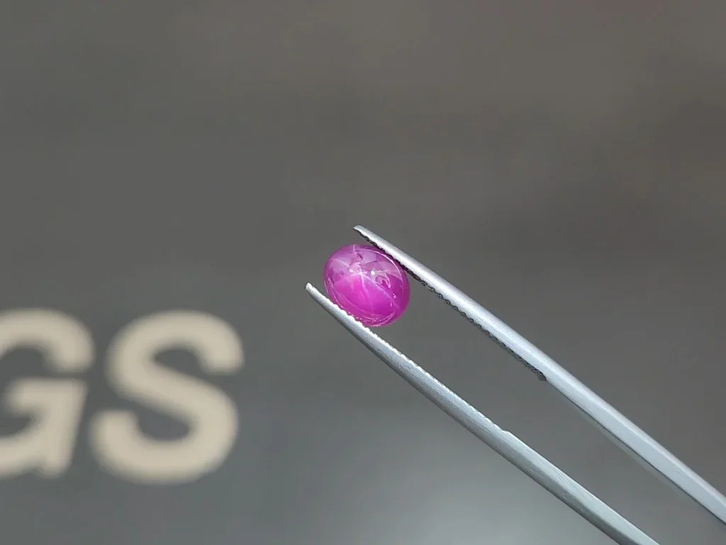 Unheated star ruby cabochon cut 2.29 carats, Mozambique Image №3