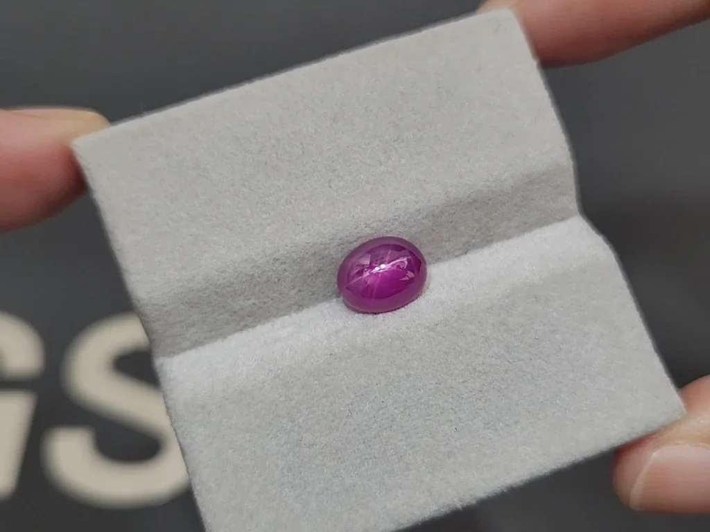 Unheated star ruby cabochon cut 2.29 carats, Mozambique Image №4