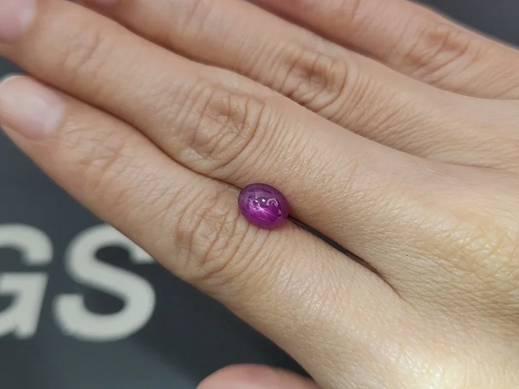 Unheated star ruby cabochon cut 2.29 carats, Mozambique Image №2