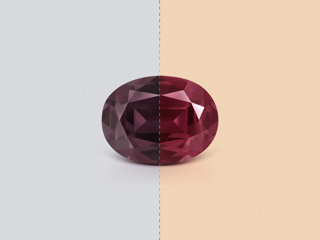 Grenat à changement de couleur taille ovale de 1,92 carats, Sri Lanka Image №1