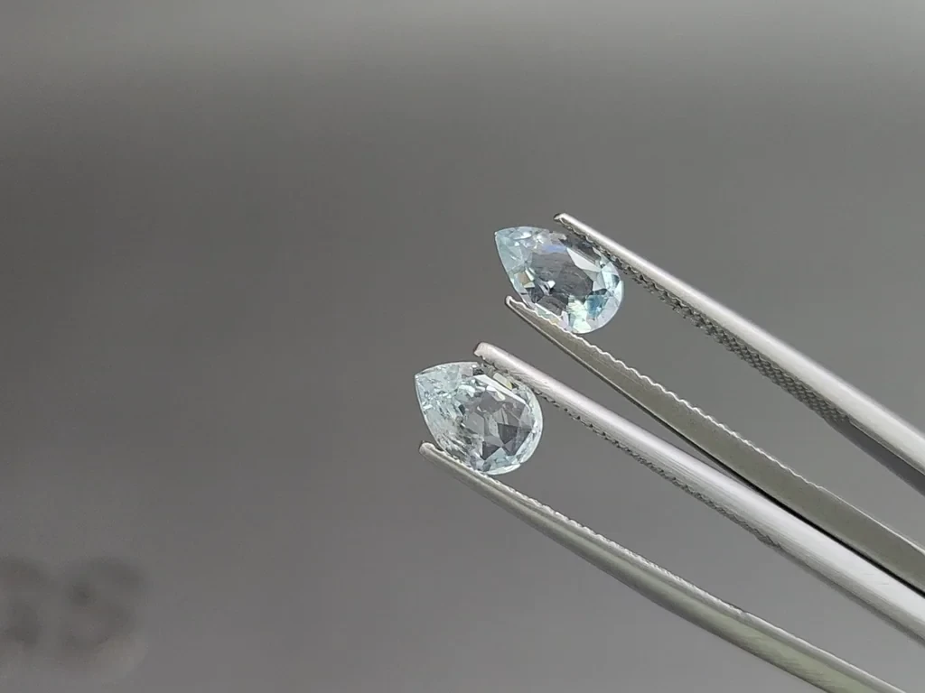 Ensemble aigues-marines taille poire, 2,56 carats, Madagascar Image №4