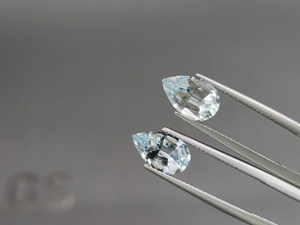 Satz aquamarine im birnenschliff 6,51 karat, Madagaskar Image №4