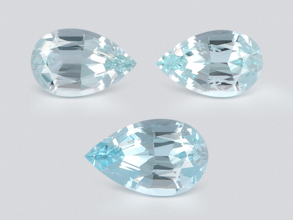 Satz aquamarine im birnenschliff 6,51 karat, Madagaskar Image №1