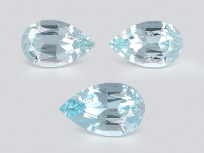 Satz aquamarine im birnenschliff 6,51 karat, Madagaskar photo