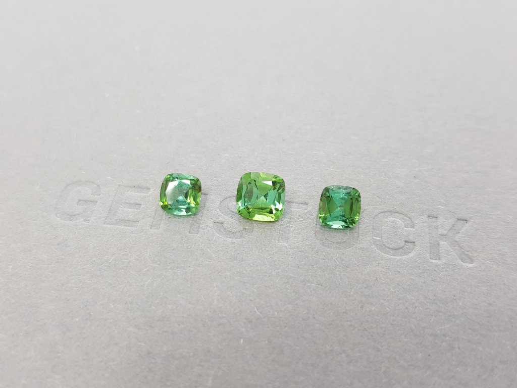 Set of green tourmalines 2.01 ct, Afghanistan Image №3