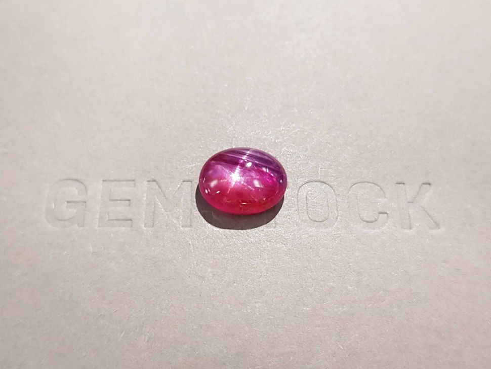 Unheated star ruby in cabochon cut 4.99 ct, Burma Image №1