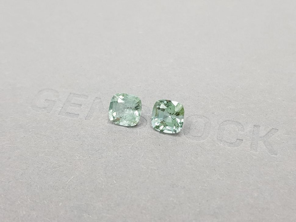 Pair of bluish-green tourmalines 2.30 ct Image №3