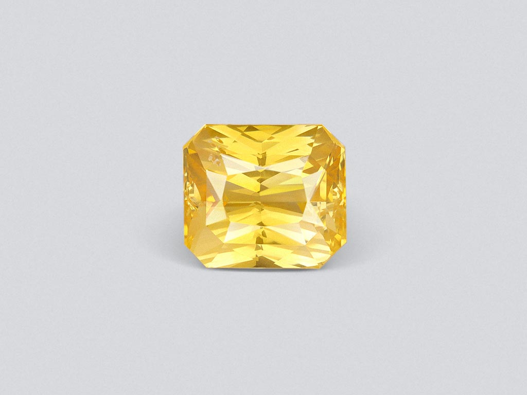 Golden yellow radiant-cut sapphire 4.35 ct, Sri Lanka Image №1