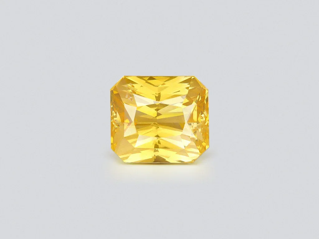 Saphir jaune vif taille radiant 4,35 ct, Sri Lanka Image №1