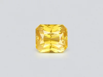 Saphir jaune vif taille radiant 4,35 ct, Sri Lanka photo