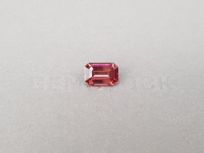 Red-orange tourmaline in octagon cut 4.06 carats, Nigeria photo