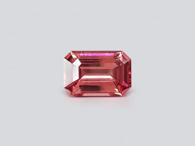 Red-orange tourmaline in octagon cut 4.06 carats, Nigeria photo