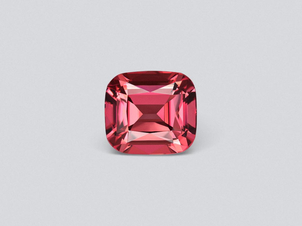 Intense pink-orange cushion-cut tourmaline 7.76 carats, Africa Image №1