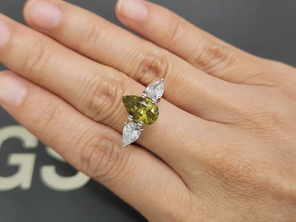 Chrysoberyl in pear cut 3.02 carats, Sri Lanka  Image №5