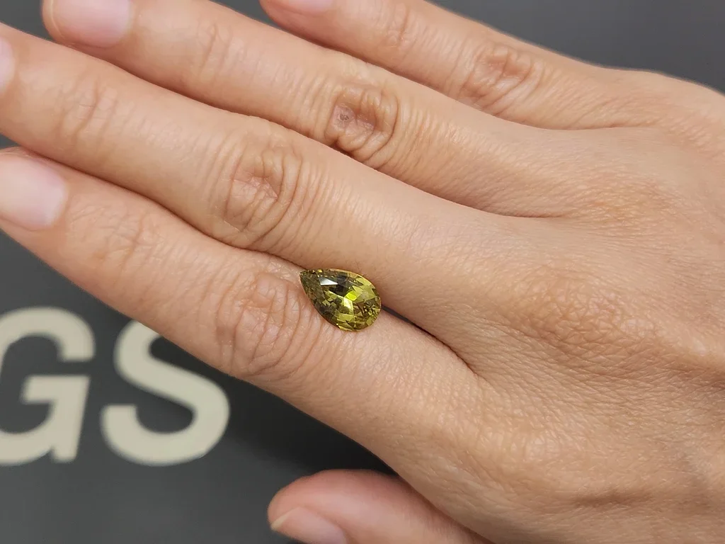 Chrysoberyl in pear cut 3.02 carats, Sri Lanka  Image №2