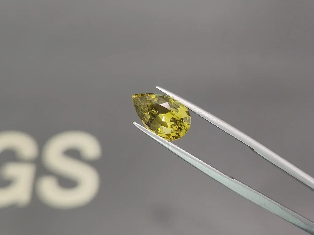 Chrysoberyl in pear cut 3.02 carats, Sri Lanka  Image №3