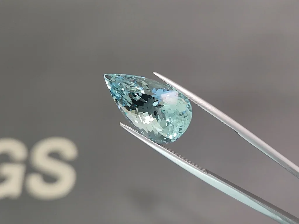 Aigue-marine taille poire 12,16 carats, Madagascar Image №3