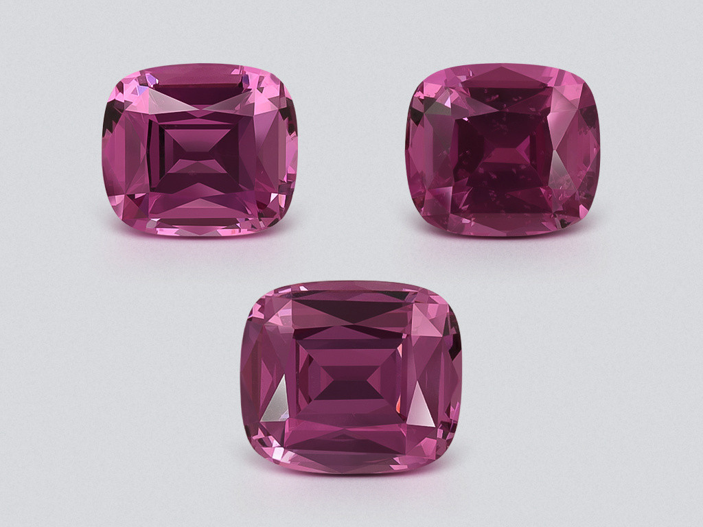 Satz rhodolith-granate im kissenschliff 5,32 karat, Tansania Image №1