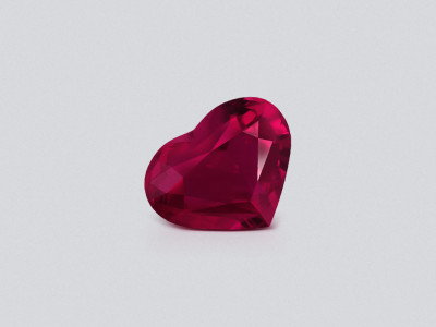 Unheated ruby Pigeon Blood heart shape 1.00 carats, Mozambique  photo
