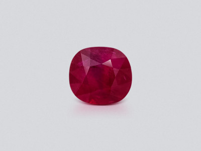 Unheated ruby Pigeon's blood cushion cut 1.25 carats, Burma  photo