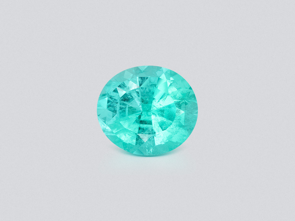 Neon-Paraiba-turmalin oval geschliffener 12,56 karat, Afrika Image №1