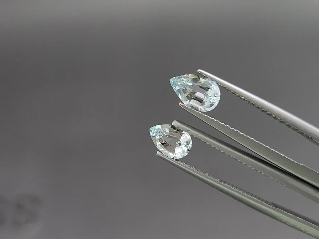 Ensemble aigues-marines taille poire, 2,52 carats, Madagascar Image №4