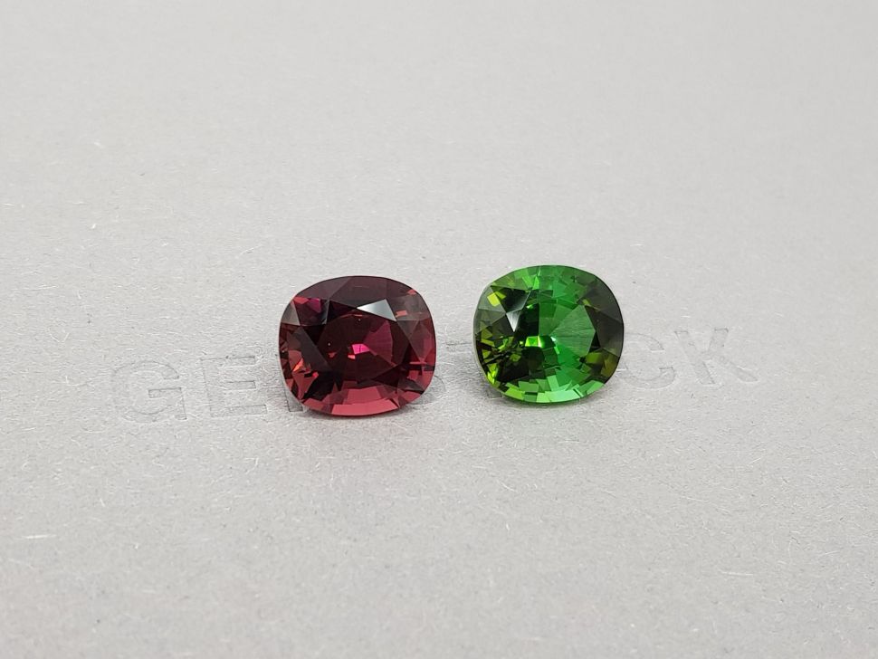 Contrasting pair of 11.56 ct tourmalines Image №3