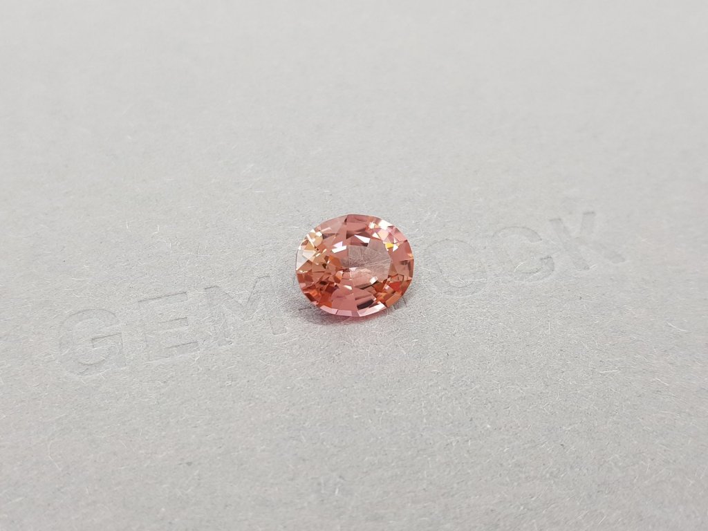 Orange-pink oval cut tourmaline 3.04 ct Image №2