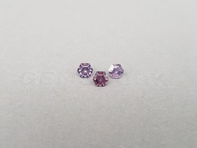 Set of lavender spinel from Burma 1.67 ct photo