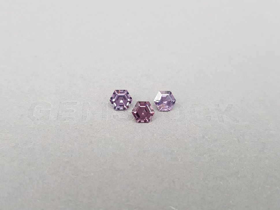 Set of lavender spinel from Burma 1.67 ct Image №1