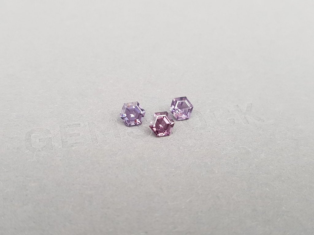 Set of lavender spinel from Burma 1.67 ct Image №2