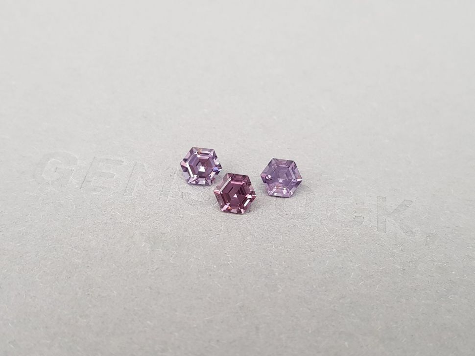 Set of lavender spinel from Burma 1.67 ct Image №3