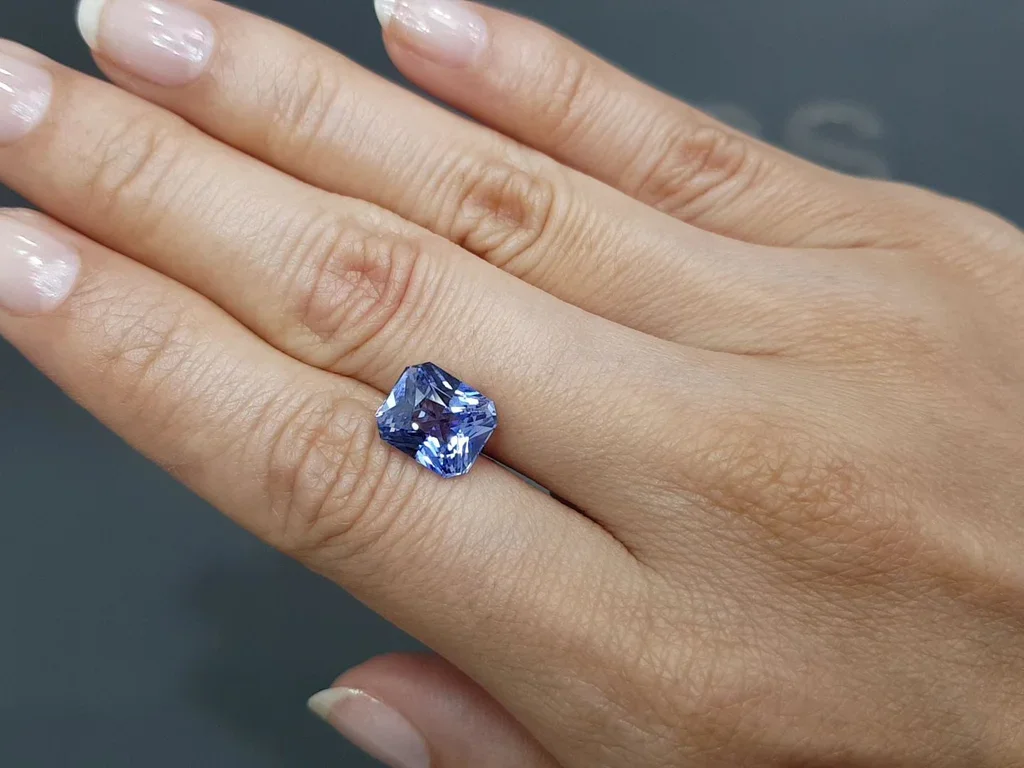 Saphir octogone bleu bleuet 5,09 ct Sri Lanka Image №5