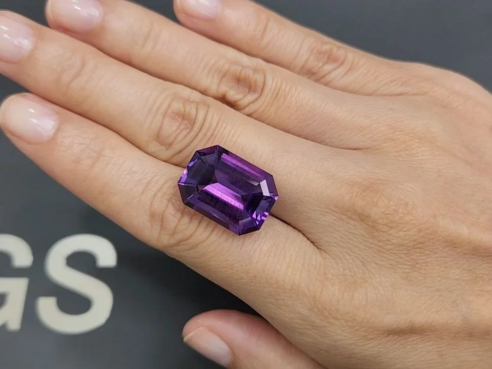 Octagon cut amethyst 15.60 carats  Image №2