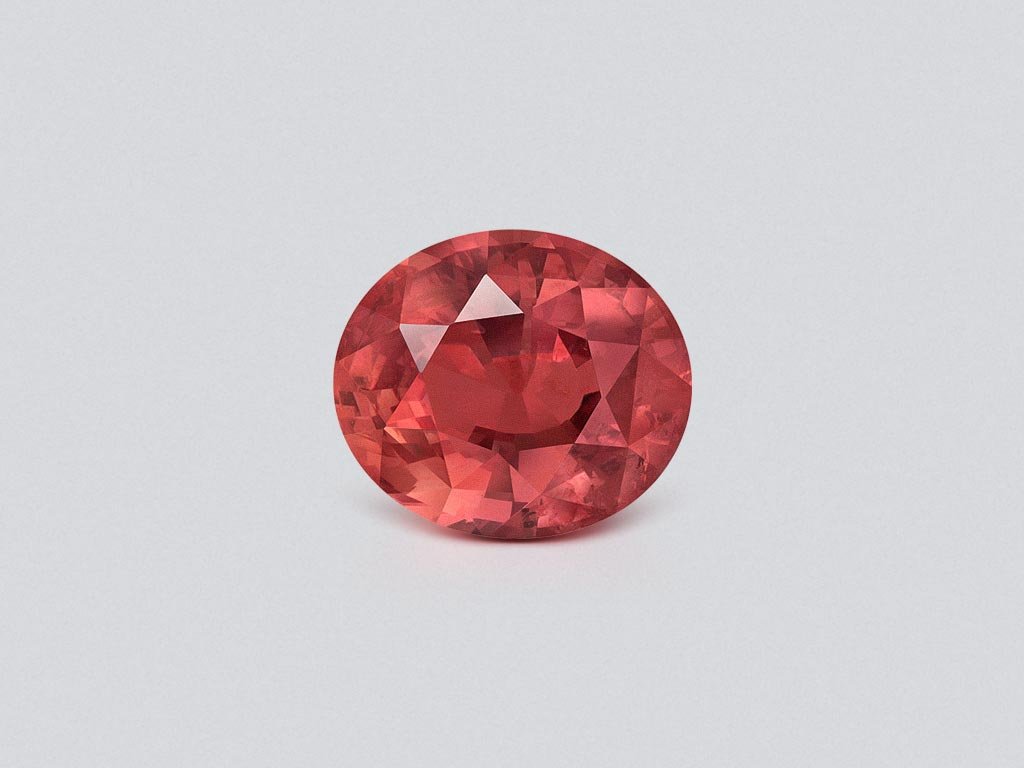 Zafiro Padparadscha sin calentar de talla ovalada de 1,02 quilates, África Image №1