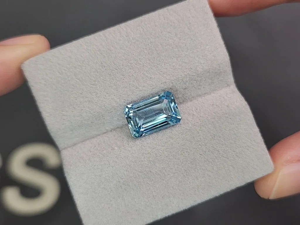 Aguamarina de talla octogonal de 3,38 carats, Madagascar Image №4