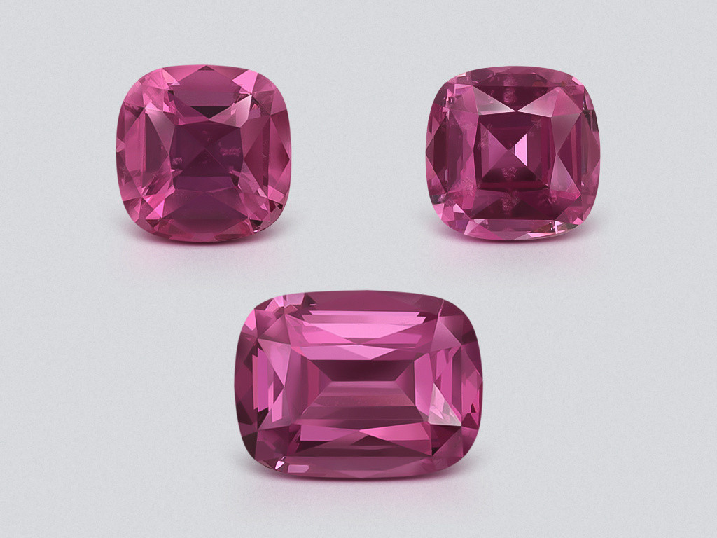 Set aus rhodolith-granaten im kissenschliff 4,43 karat, Tansania Image №1