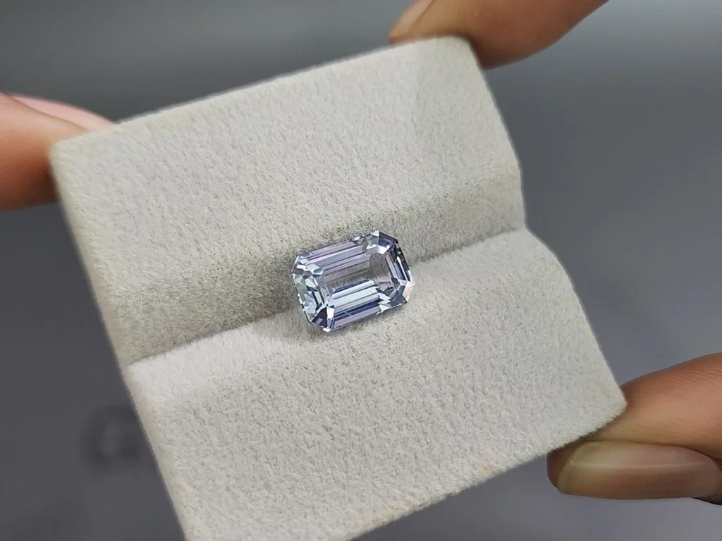 Saphir Pastell Blauer achteckig geschliffener 4,02 karat, Sri Lanka Image №4