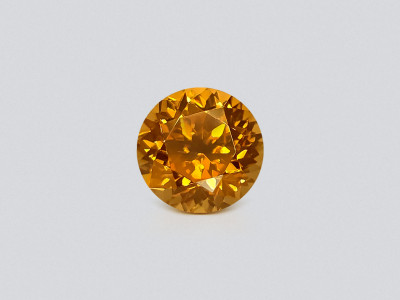 Vivid orange Fanta color Spessartine in round cut 3.48 carats, Madagascar photo