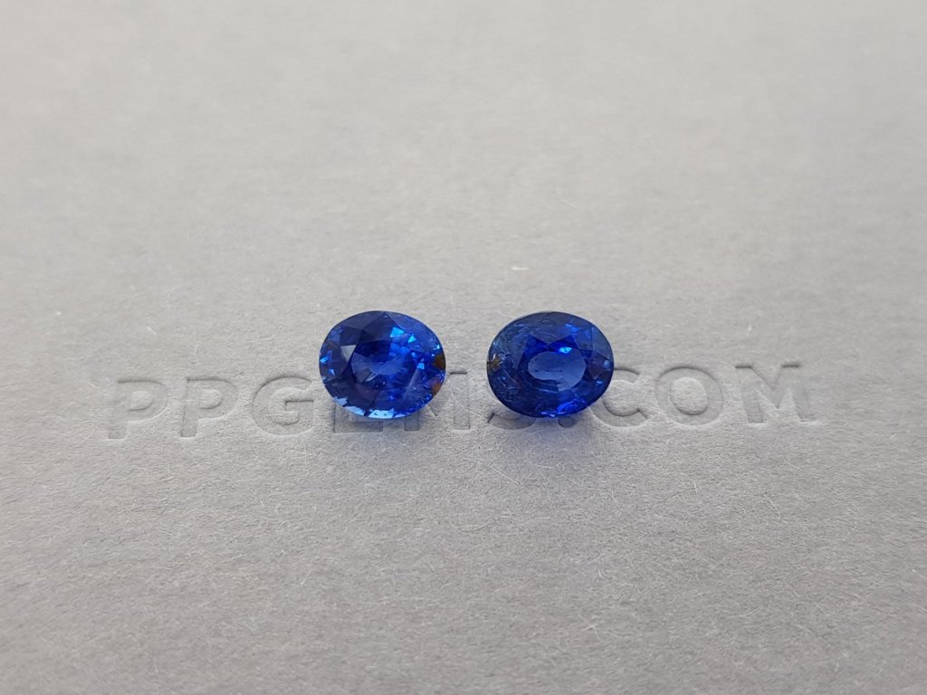 Pair of unheated sapphires 3.30 ct, Burma, GRS Image №5
