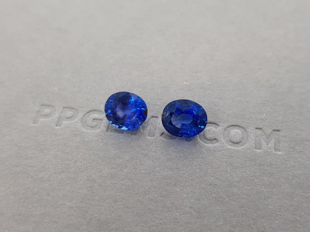 Pair of unheated sapphires 3.30 ct, Burma, GRS Image №4