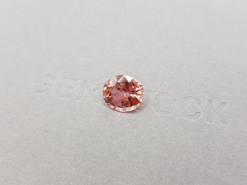 Orange-pink oval cut tourmaline 3.06 ct Image №3